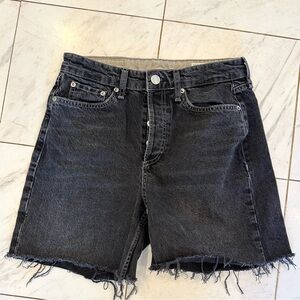 Rag & Bone Dark Wash Denim Cut Off Shorts